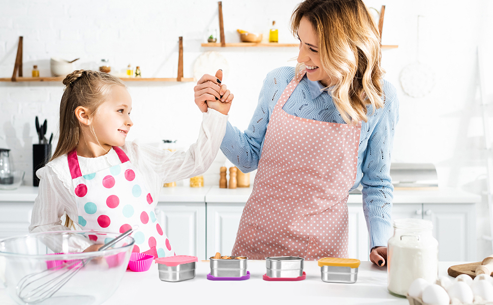 stainless steel containers with lids bpa free food grade kids lunch box container snack containers