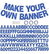BEISHIDA 116 PCS A-Z Glitter Blue DIY Letter Banner Kit Make Your Own Banner,Including 111 Letter...