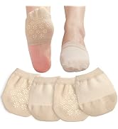 Toe Topper Socks No Show Liner Half Socks for Women Seamless Grip Non Slip Socks Hidden Toe Cover...