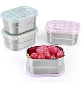 Tanjiae Stainless Steel Snack Containers for Kids and Toddlers | Easy Open Leak Proof Small Food ...