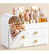 HBlife Makeup Organizer Countertop with Drawers, Vanity Organizers with Brush Holder, Bathroom Co...