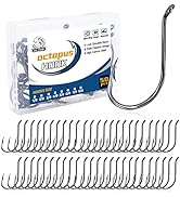 UCEC Fishing Hooks Octopus Hooks for Saltwater Freshwater High Carbon Steel Offset Circle Octopus...