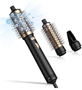 3 in 1 Rotating Hair Dryer Brush Spinning with Detachable Brush(2" & 1.5"),3 Heats and 2 Speeds R...
