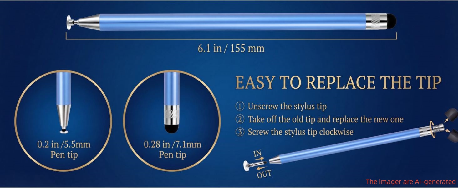 2 in 1 Stylus Pen for Touch Screen