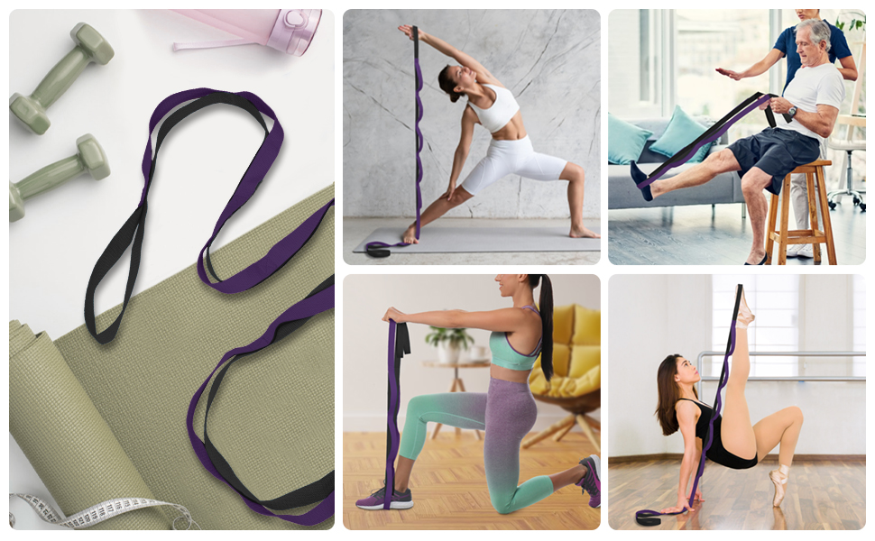 Amrules Yoga Stretching Strap Purple 970x600-2