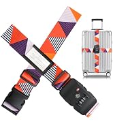 Gutsdoor TSA Approved Luggage Strap for Suitcase Travel Belt with TSA Lock Colorful Adjustable Cr...