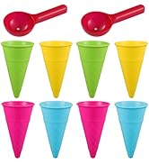2 Sets Cone Play with Sand ice Cream Scoop doh Pool Accessories Summer Playing with Sand Smoothie...