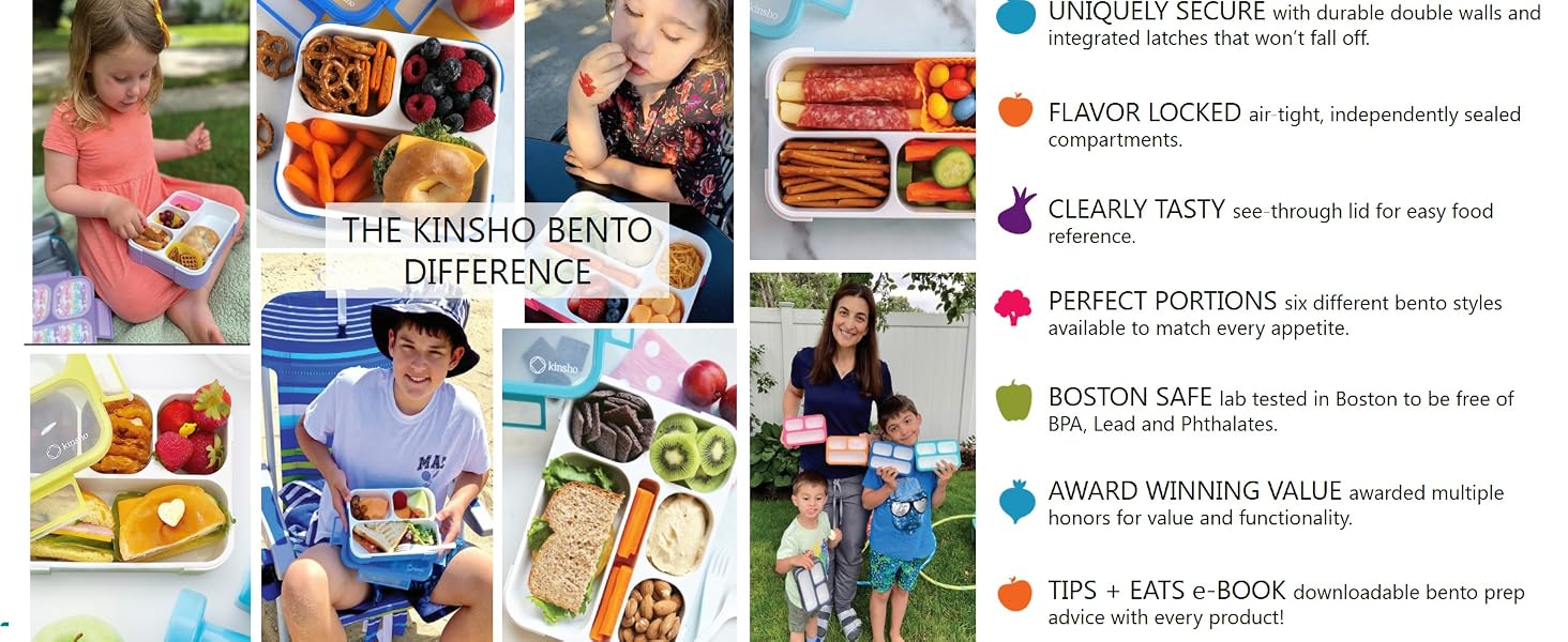 bento box lunch box snack containers for kids adults toddlers school work travel daycare