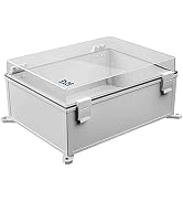 DJC Supply Co. ABS 7.9" x 11.8" x 6.3" Waterproof IP67 Hinged PC Plastic Clear Cover Electronics ...