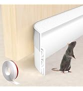 KNEELISA 39" White Under Door Draft Stopper for Exterior & Interior Doors,Door Soundproofing Nois...