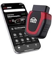 UJS Rocco Pro OBD2 Scanner Bluetooth for iPhone & Android, No Subscription, Full System Car Diagn...
