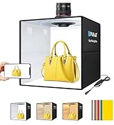 16"×16" Professional Photo Studio Light Box,PULUZ Portable Foldable Light Box Photography,Tri-Col...
