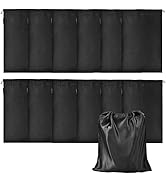 GONGKANGYUAN 12 Pcs Satin Wig Bags with Drawstring Satin Bag for Packaging Hair Extensions Wigs S...