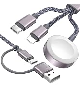 Upgraded 3 in 2 USB C Cable for Apple Watch Charger iPhone Charger USB C Multi Fast Charging Cabl...