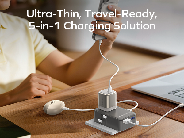 MOMAX 1-World Pocket Universal Travel Adapter – Ultra-Thin, Stylish & Mini GaN