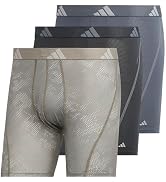 adidas Men's Performance Athletic Mesh Boxer Brief Underwear, Moisture Wicking, Sport Comfort, 3-...