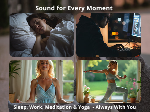 Different users including yoga, worker, and sleeper using FOXFINE