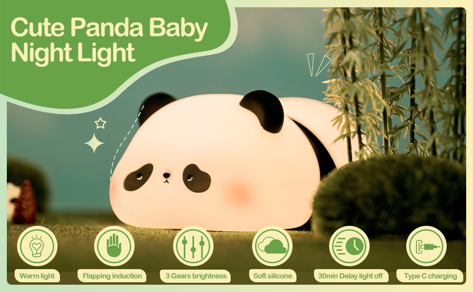 ATSUI Panda Night Light for Kids