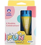 Uncle Bubble Fun Confetti Bubbler - Kids Bubble Blower with World Record Best Bubble Solution | B...