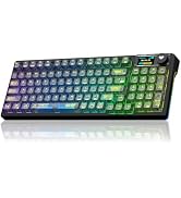 Aula F98Pro V3 Wireless Mechanical Keyboard with Screen & Knob,Tri-Mode Hot Swappable Computer Ke...
