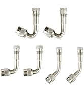 6 PCS 45 Degree 90 Degree 135 Degree Metal Valve Stem Extenders, Dually Universal Valve Stem Exte...
