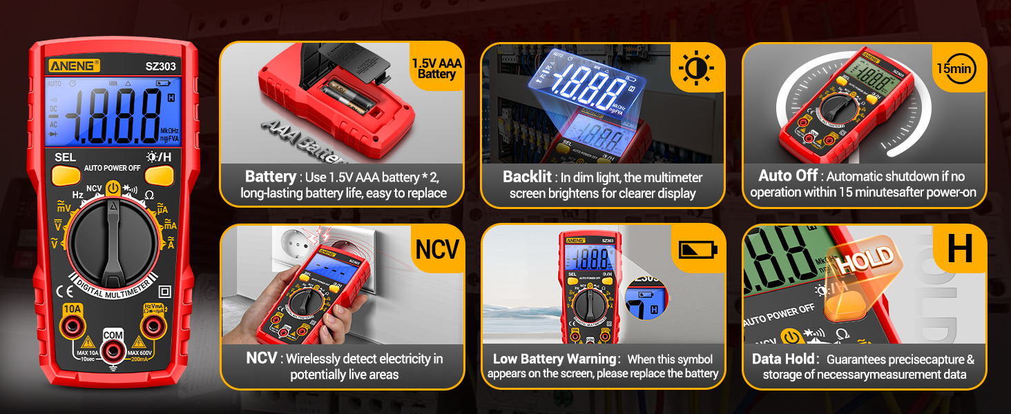 Multimeter Kit with Non Contact Voltage Tester