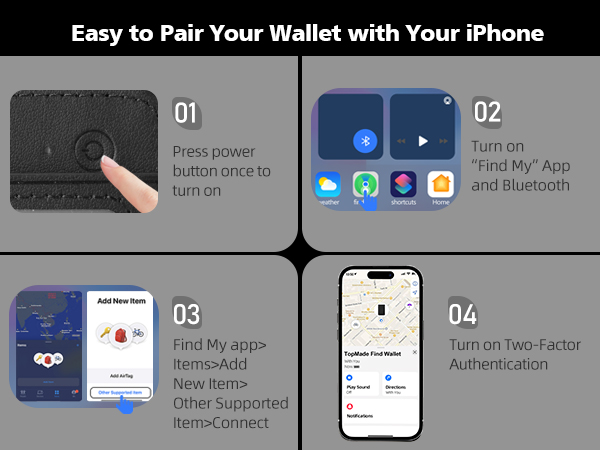 easy to pair your wallet with your iphone