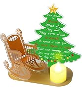 Christmas Remembrance Memorial Candle Holders with Candle Rocking Chair Ornament in Memory of Lov...