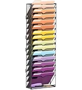 SUPEASY 16-Tier Hanging Wall File Holder Organizer for Papers, Folders, Files Clipboard & Magazin...