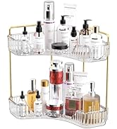GTI 2 Tier Bathroom Counter Organizer, Multi-function Corner Bathroom Organizer Countertop,Makeup...