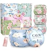 BlissfulOasis Scented Candles Set, 17.6 oz 4 Pack Candles for Home Scented, 100-120 Hours Candle ...
