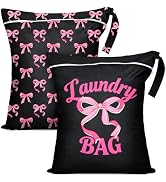 2 Pcs Large Travel Laundry Bags Waterproof Wet Dry Bag, Washable Dirty Clothes Bags for Travel,Dr...