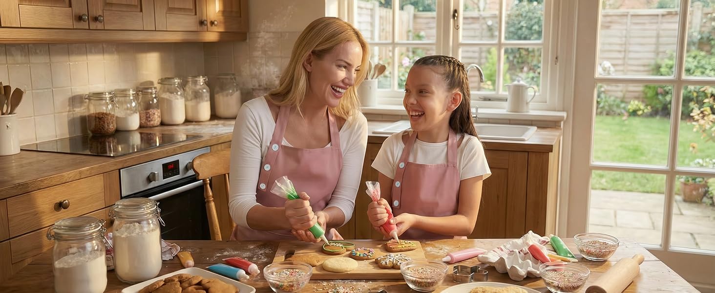 apron women and girl