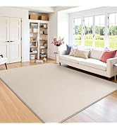 SHACOS Ultra Soft Faux Rabbit Fur Area Rug 5'x7', Non Slip Washable Padded Living Room Rugs, Fluf...