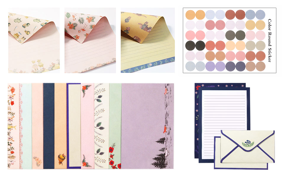 Cute Stationery Paper and Envelopes Set