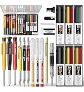 STAGEEK 22 Pack Carpenter Pencil Set with Sharpener, Mechanical Carpenter Pencils with 60 Refills...