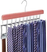 TOPIA HANGER Cedar 2 in 1 Belt Tie Hanger for Closet Max 30 Belts with 30 Ties Capacity, 20 Hooks...