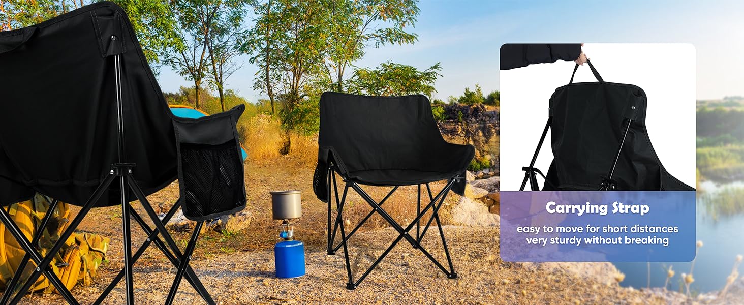 black folding chairs
