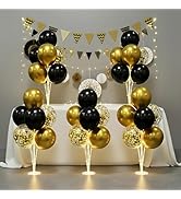 6 Set Balloon Stand Table Centerpieces with LED Lights for Party Decor, Balloons Centerpieces for...