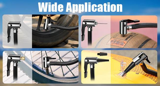 automotive tire pump - 4 nozzles for multiple uses