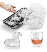 Nax Caki 3D Dachshund Dog Ice Cube Mold - Fun Shapes for Whiskey Cocktails and Bourbon