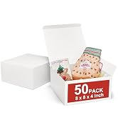 MESHA 8x8x4 Gift Box 50 Pack White Gift Boxes with Lids, DIY Bridesmaid Proposal Box, Recyclable,...