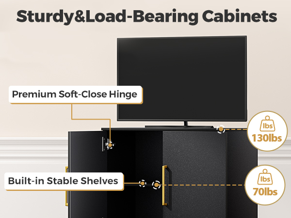 black storage cabinet