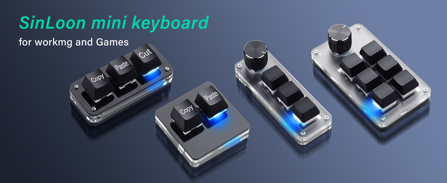 Mini 3-Key Cut Copy Paste Keyboard