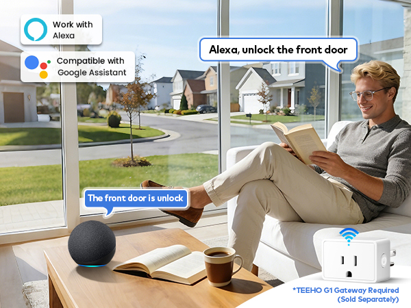 Works with Google & Alexa Assistants to support voice commands for locking and lock status checks