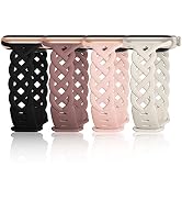 4 Pack Silicone Braided Sport Bands for Apple Watch 38mm 40mm 41mm 42mm 44mm 45mm 49mm
