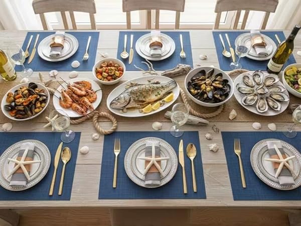 navy blue placemats