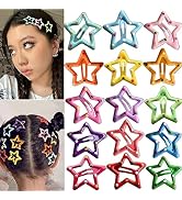 15 PCS 1.22" Star Hair Clips Snap Star Hair Accessories Non Slip Star Clips for Girls Women Child...