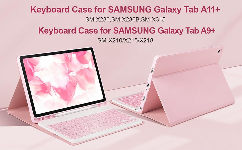 Keyboard case for Samgsung Tab A11+/A9+ 2025/2023