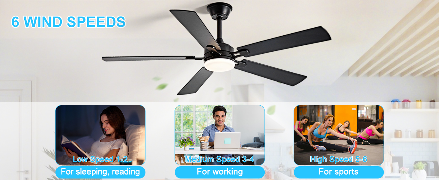 ceiling fan with light and remote